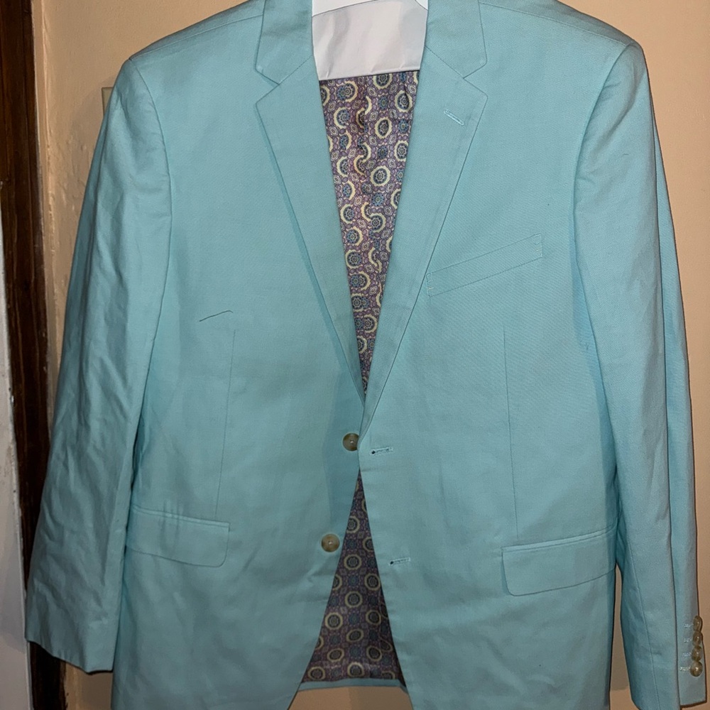 Modern Blue Sport Coat with Notched Lapels